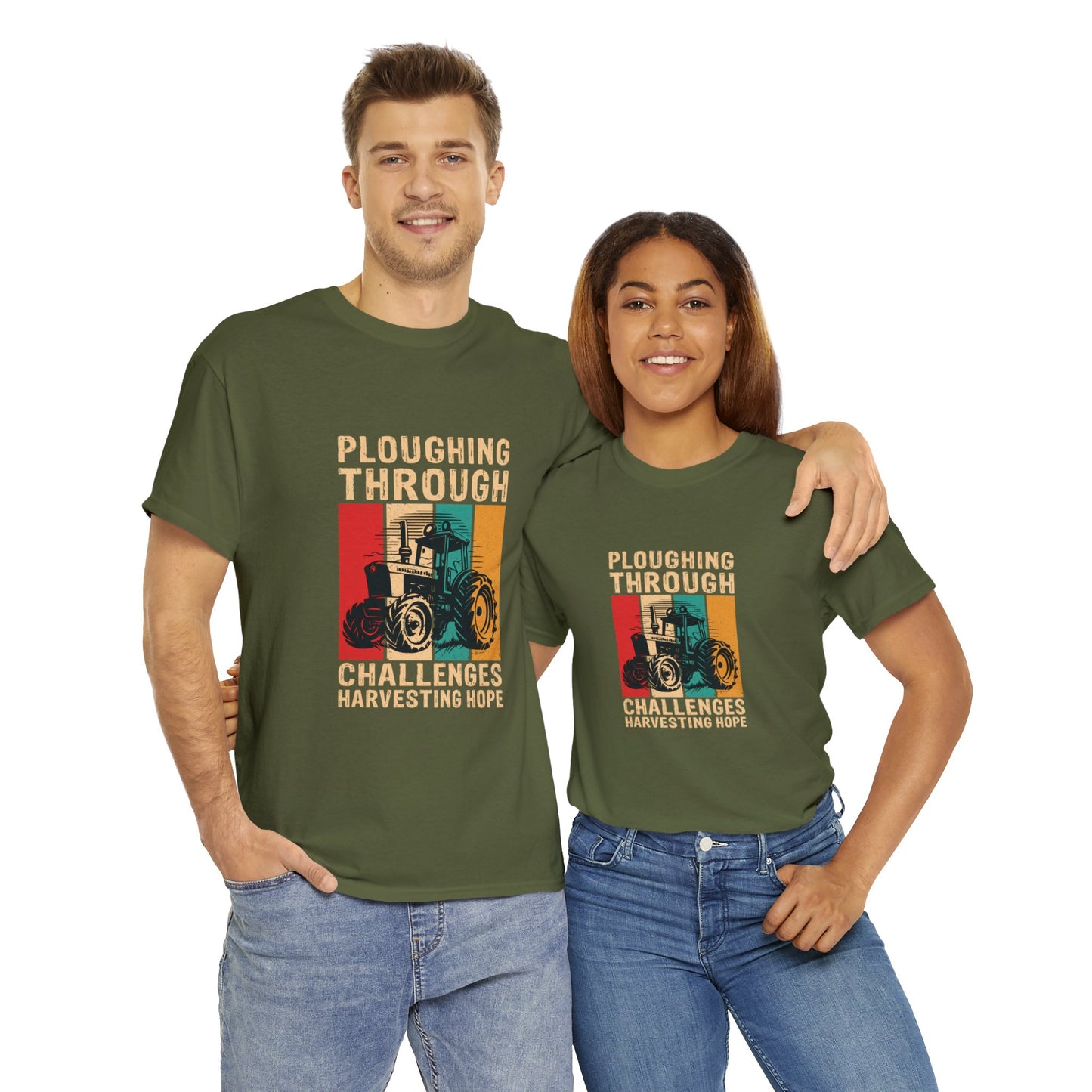 "Ploughing Through Challenges, Harvesting Hope" T-Shirt