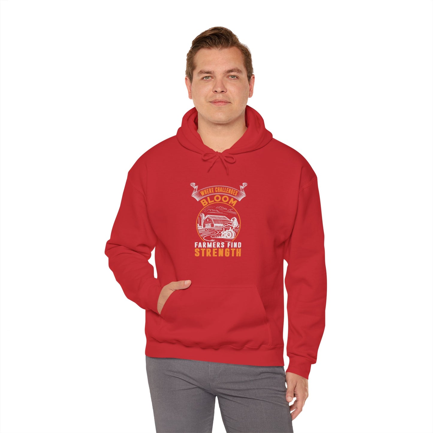 "Where Challenges Bloom, Farmers Find Strength" Hooded Sweatshirt