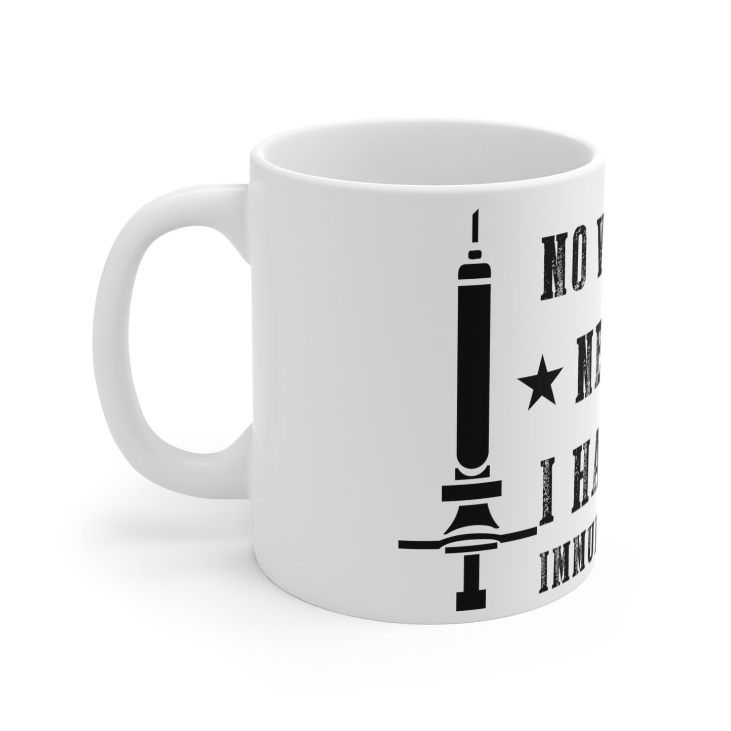 "No Vaccine" White Mug 11oz