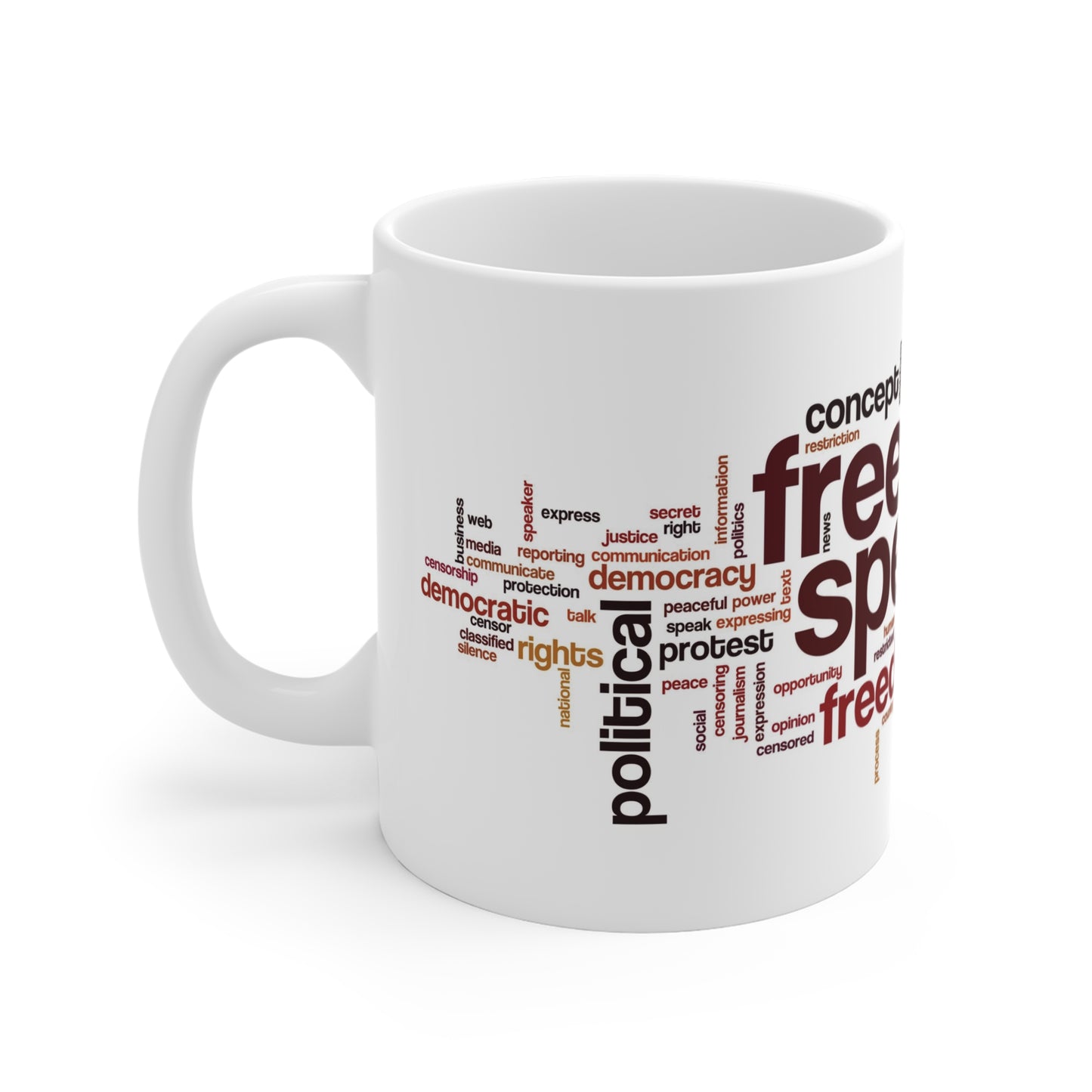 "Free Speech" White Mug 11oz