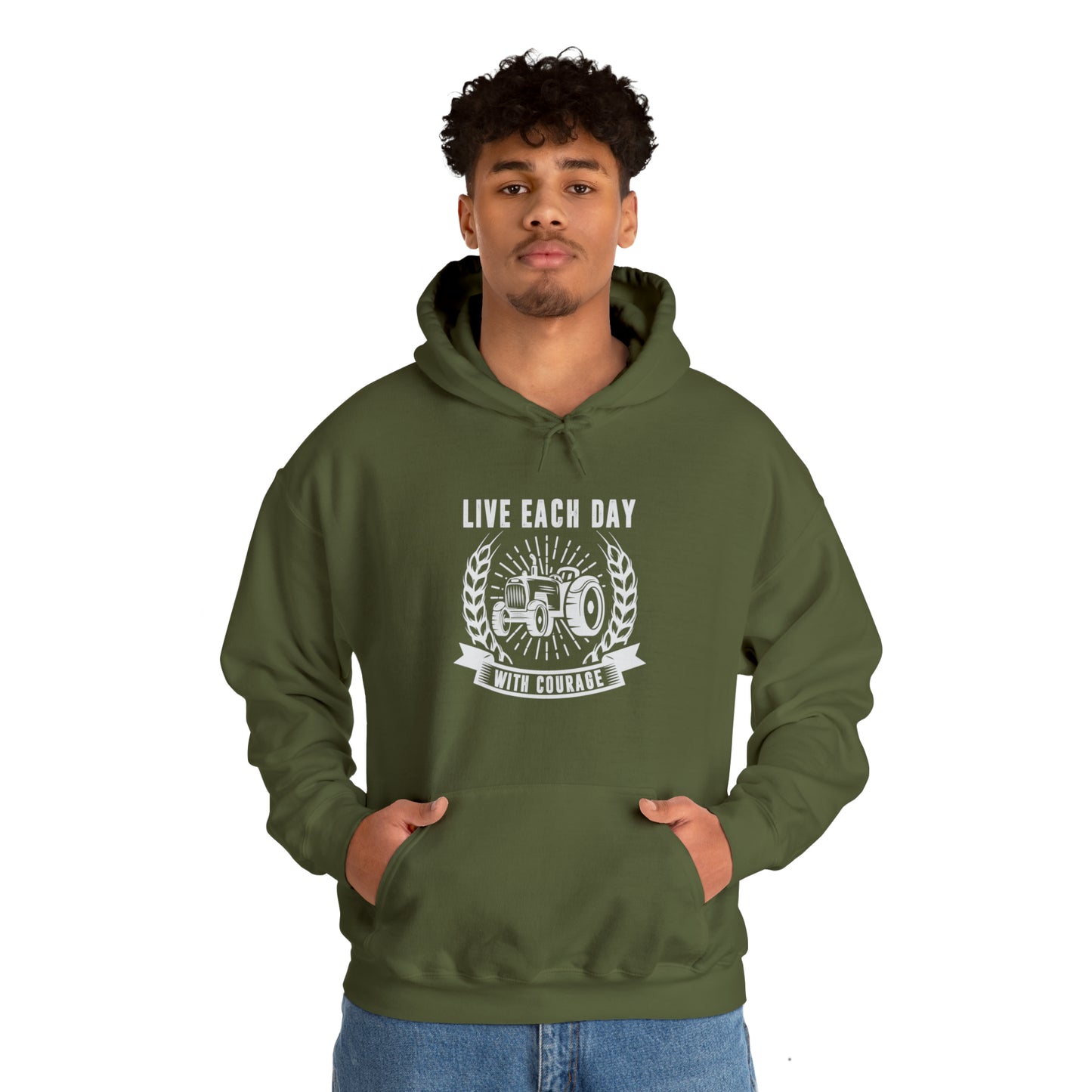 "Live Each Day With Courage" Hooded Sweatshirt
