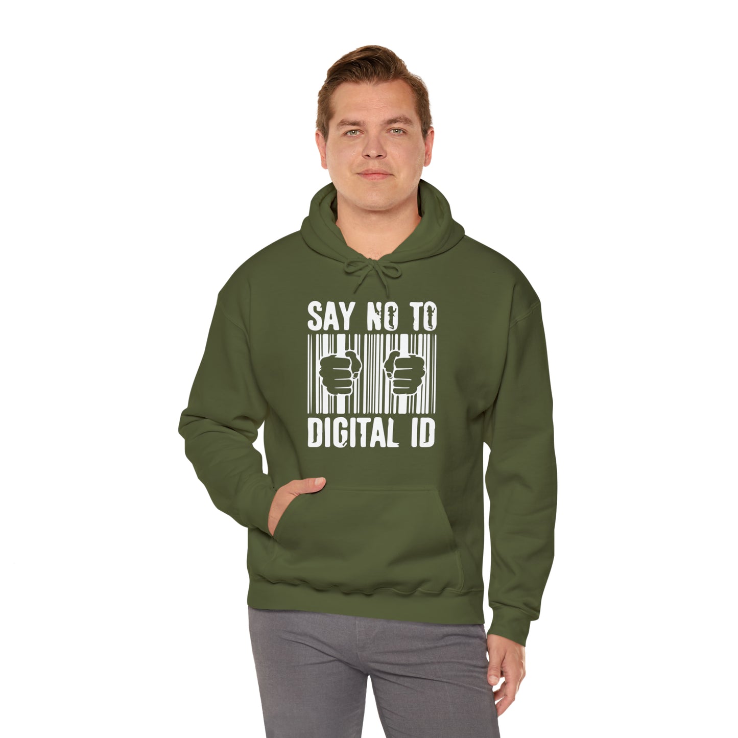 "No Digital ID" Hooded Sweatshirt