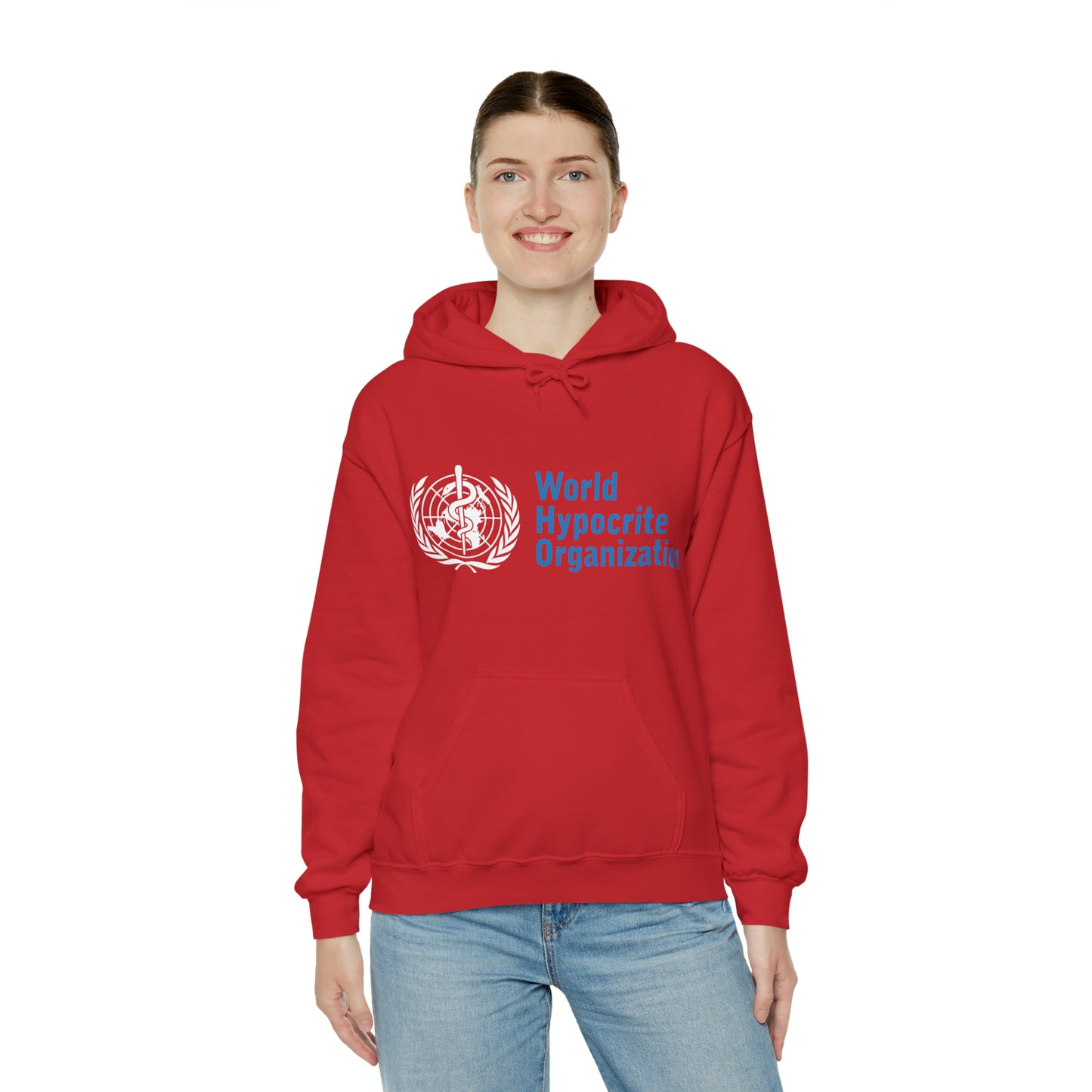 "World Hypocrite Organization" Hooded Sweatshirt