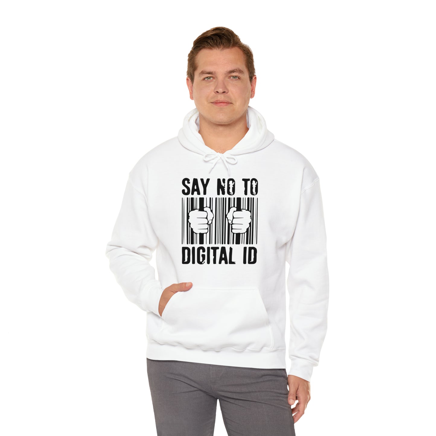 "No Digital ID" Hooded Sweatshirt