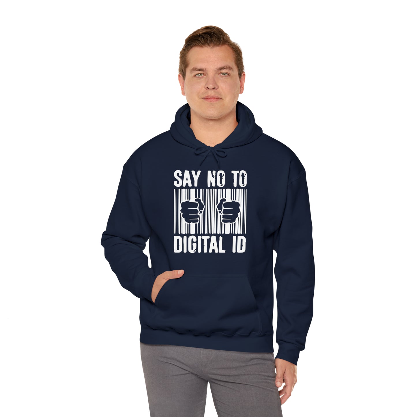"No Digital ID" Hooded Sweatshirt