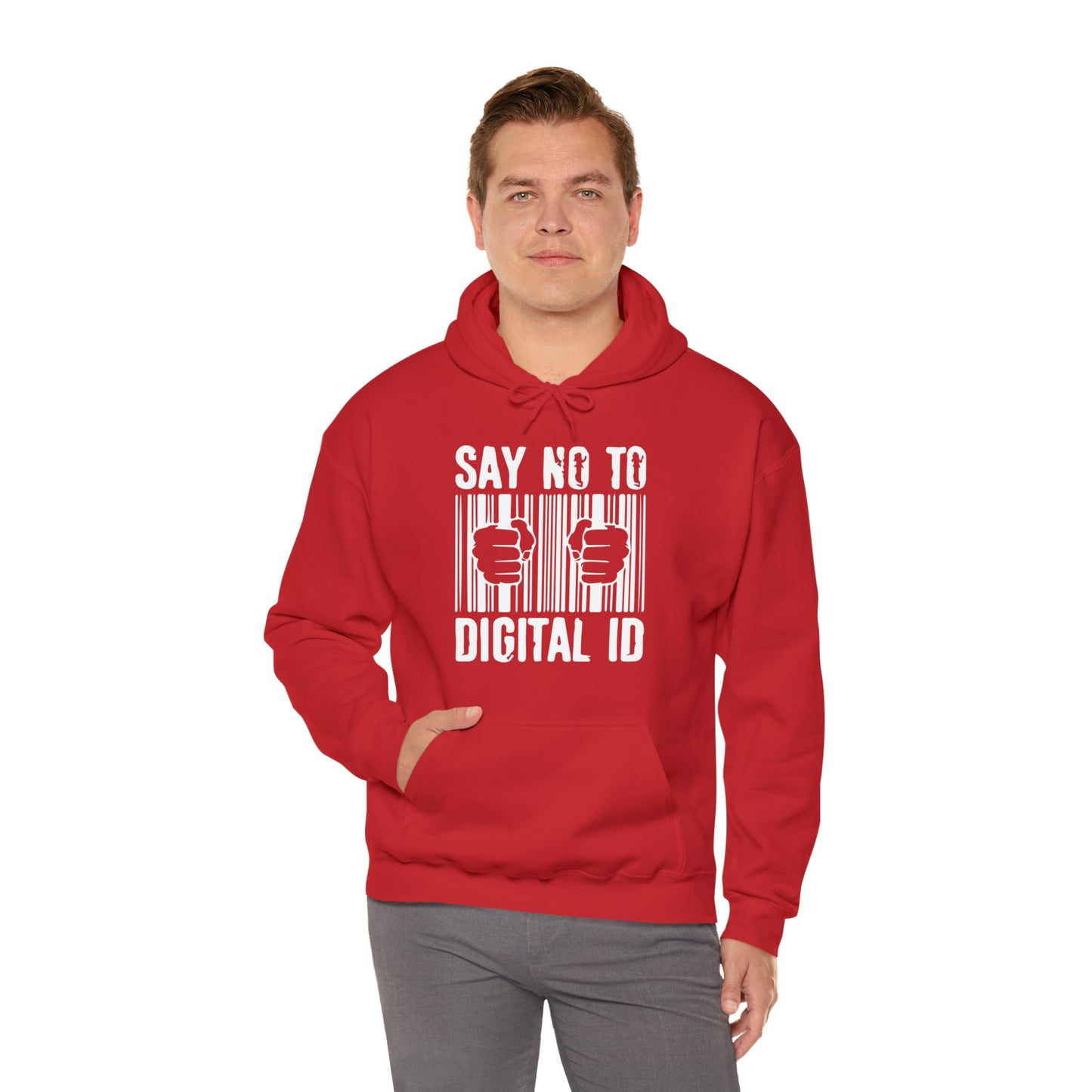 "No Digital ID" Hooded Sweatshirt