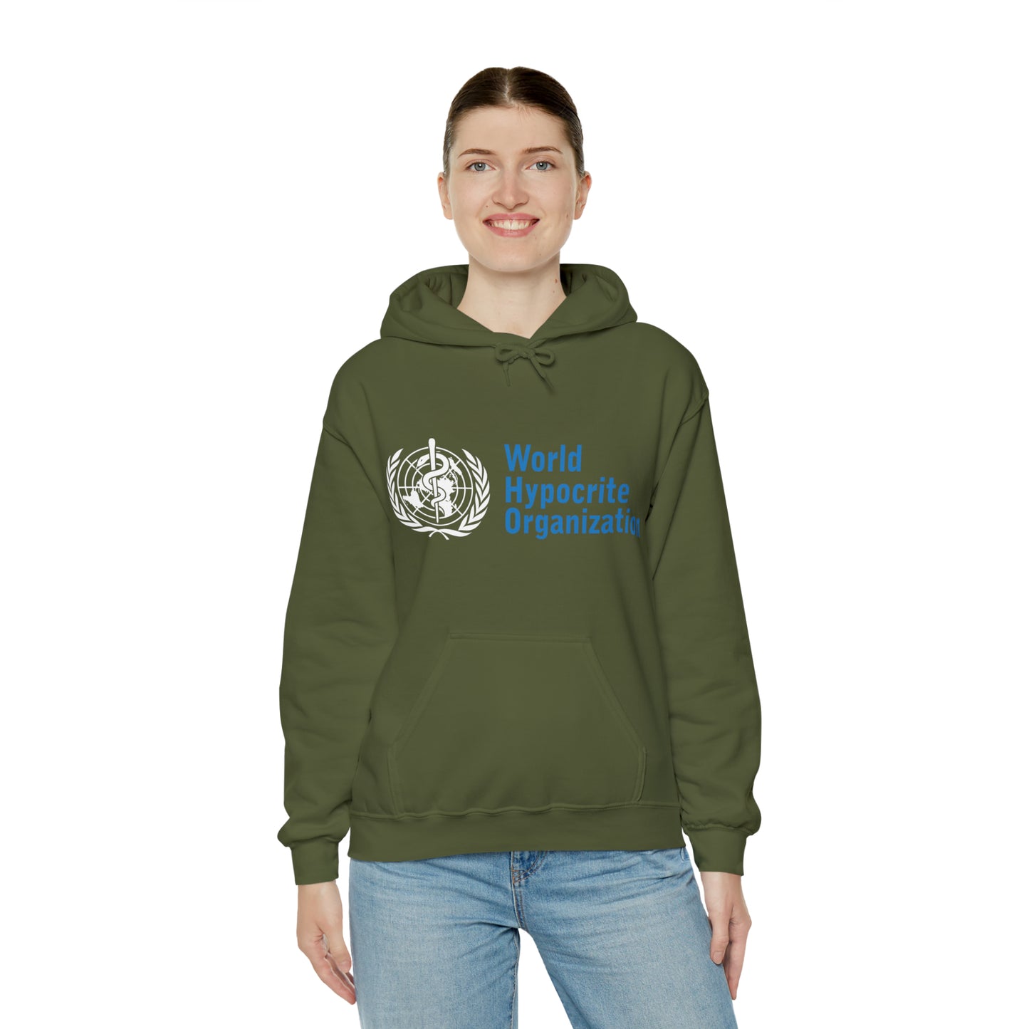 "World Hypocrite Organization" Hooded Sweatshirt