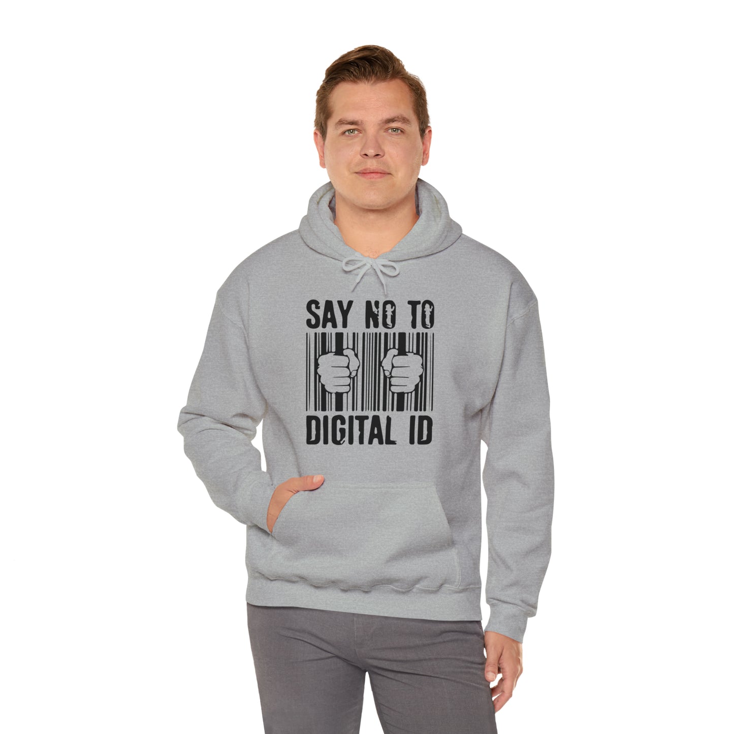 "No Digital ID" Hooded Sweatshirt