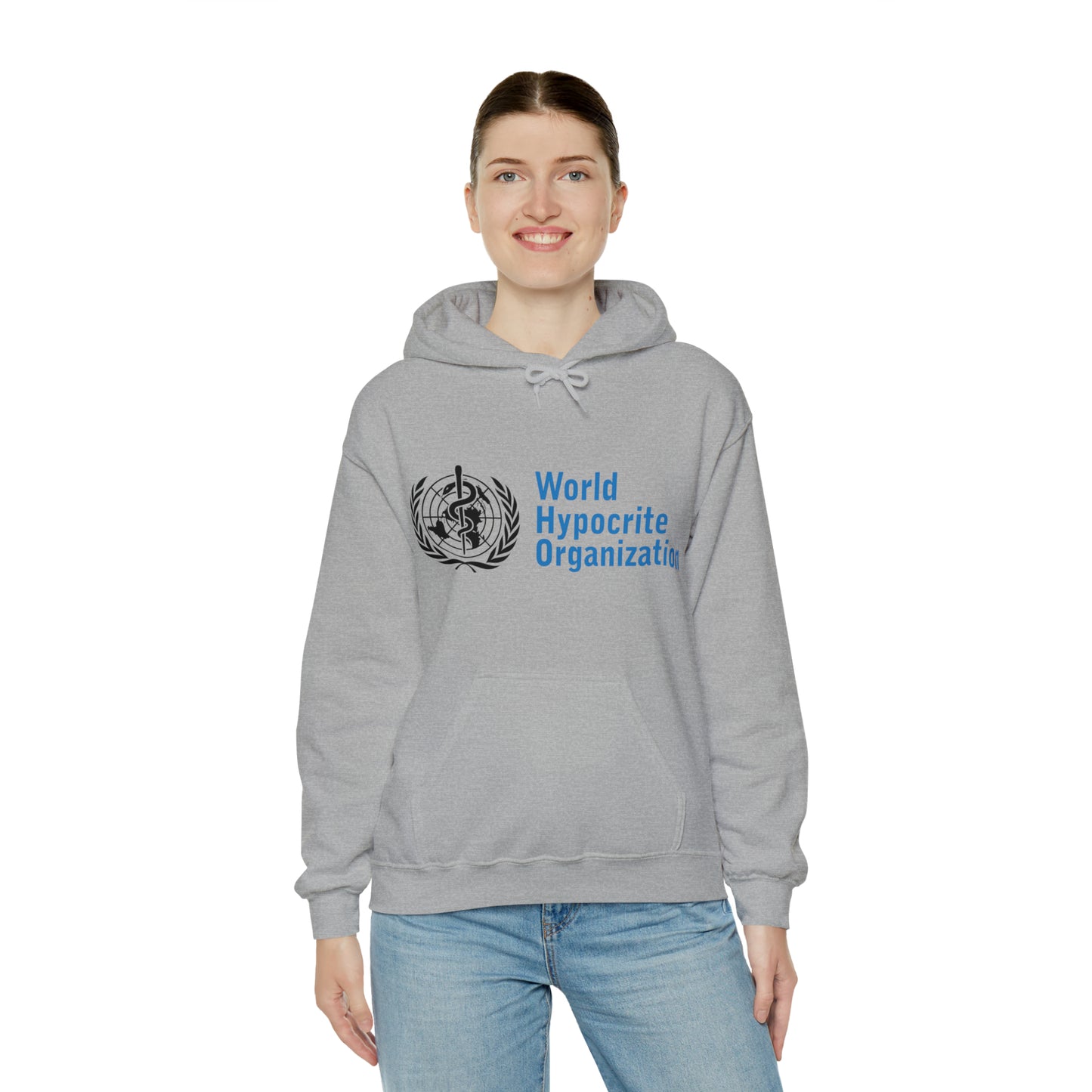 "World Hypocrite Organization" Hooded Sweatshirt